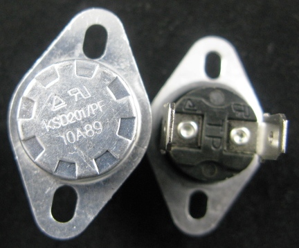Термовыключатель 89 С (KSD201 10A) Картинка термовыключатель 89 с (ksd201 10a)