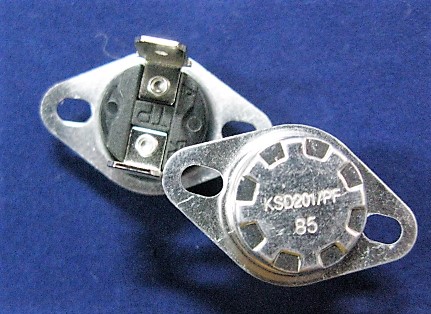 Термовыключатель 85 С (KSD201) Картинка термовыключатель 85 с (ksd201)